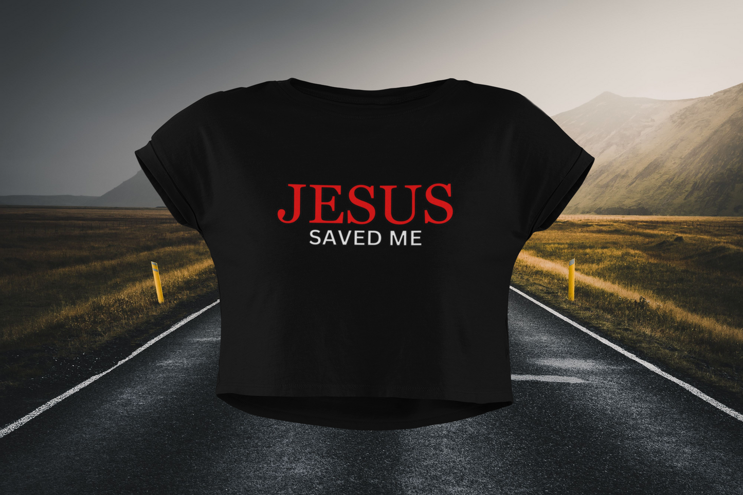 Jesus Saved Me Christian Crop Top