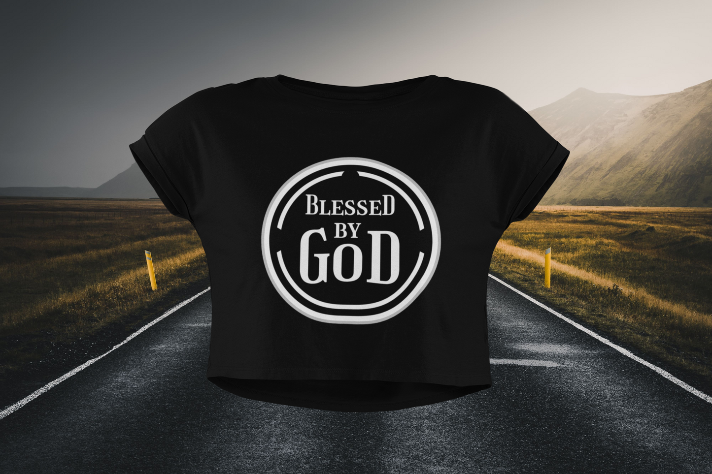Blessed By God Christian Crop Top