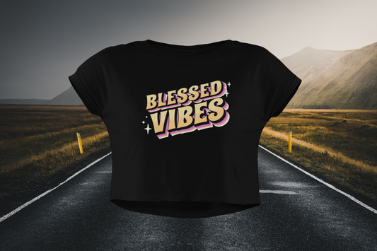 Blessed Vibes Christian Crop Top