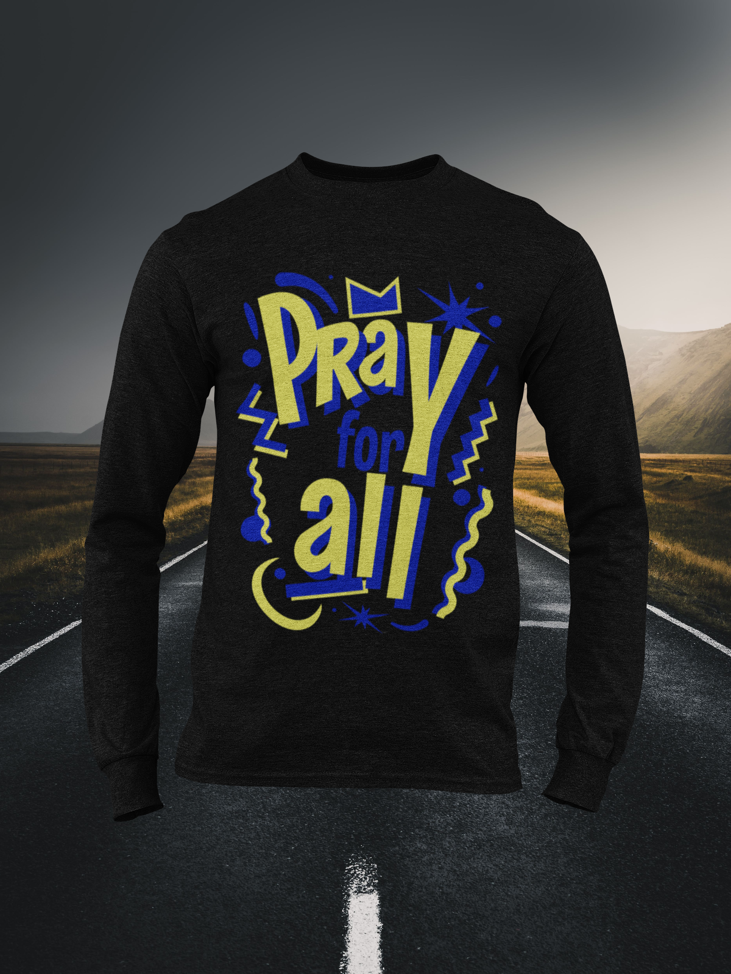 Pray For All Christian Long Sleeve Tee