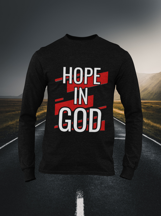Hope In God Christian Long Sleeve Tee
