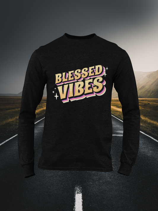 Blessed Vibes Christian Long Sleeve Tee