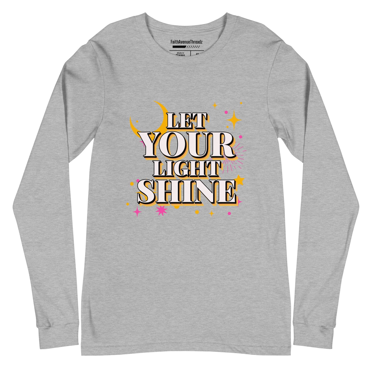 Let Your Light Shine Christian Long Sleeve Tee