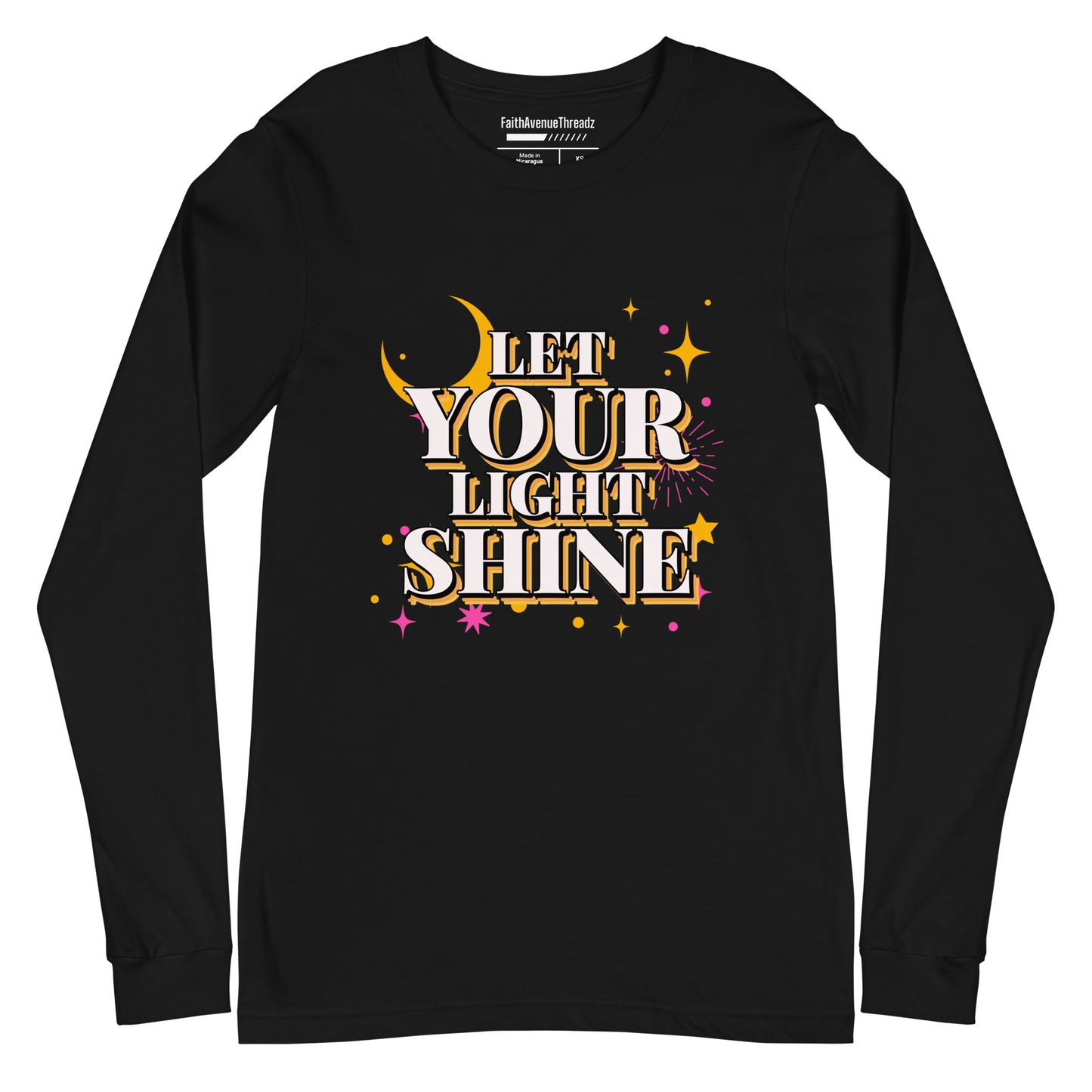 Let Your Light Shine Christian Long Sleeve Tee