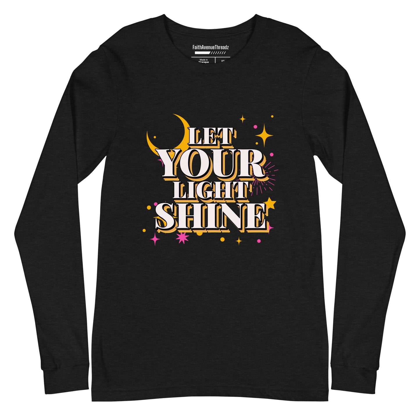 Let Your Light Shine Christian Long Sleeve Tee