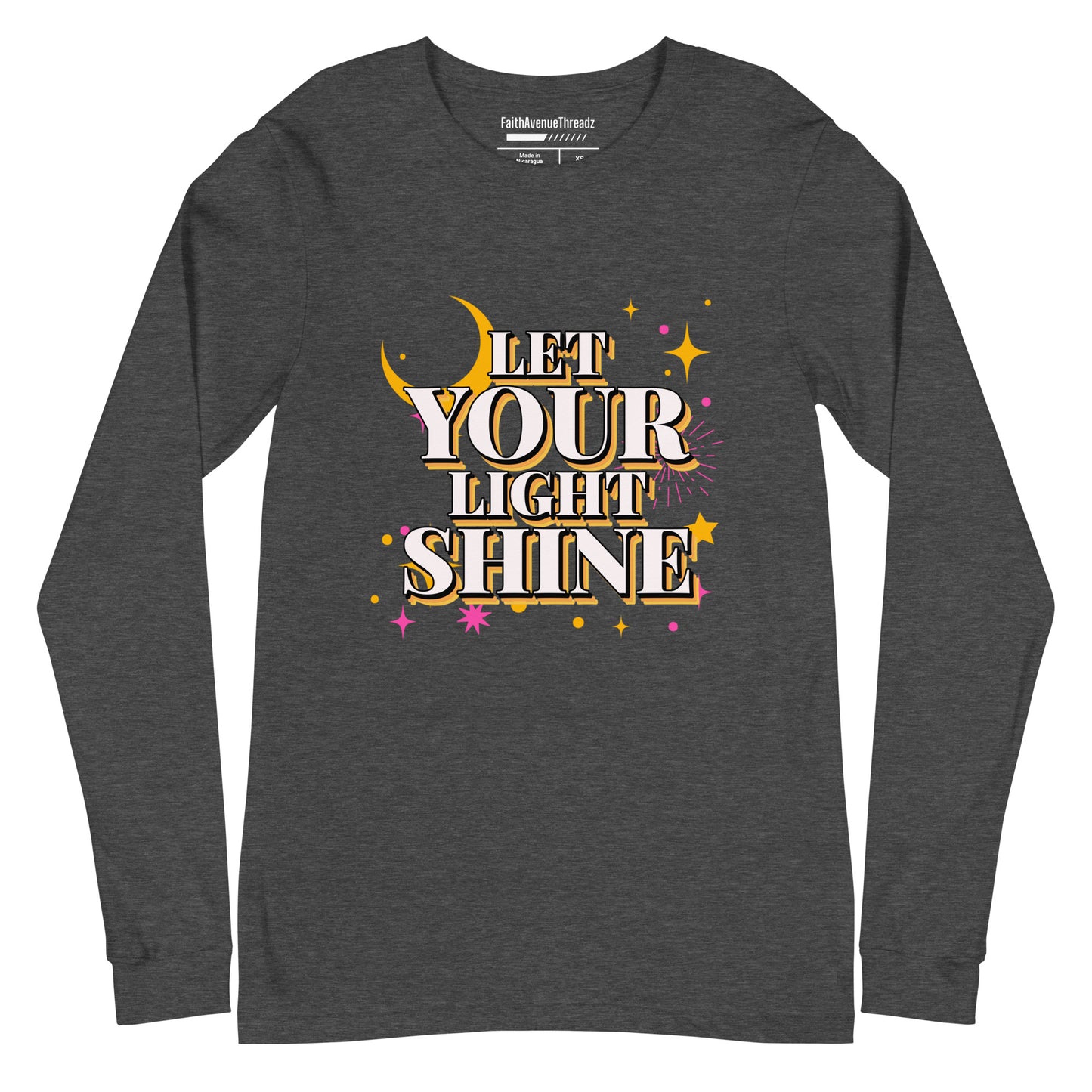Let Your Light Shine Christian Long Sleeve Tee
