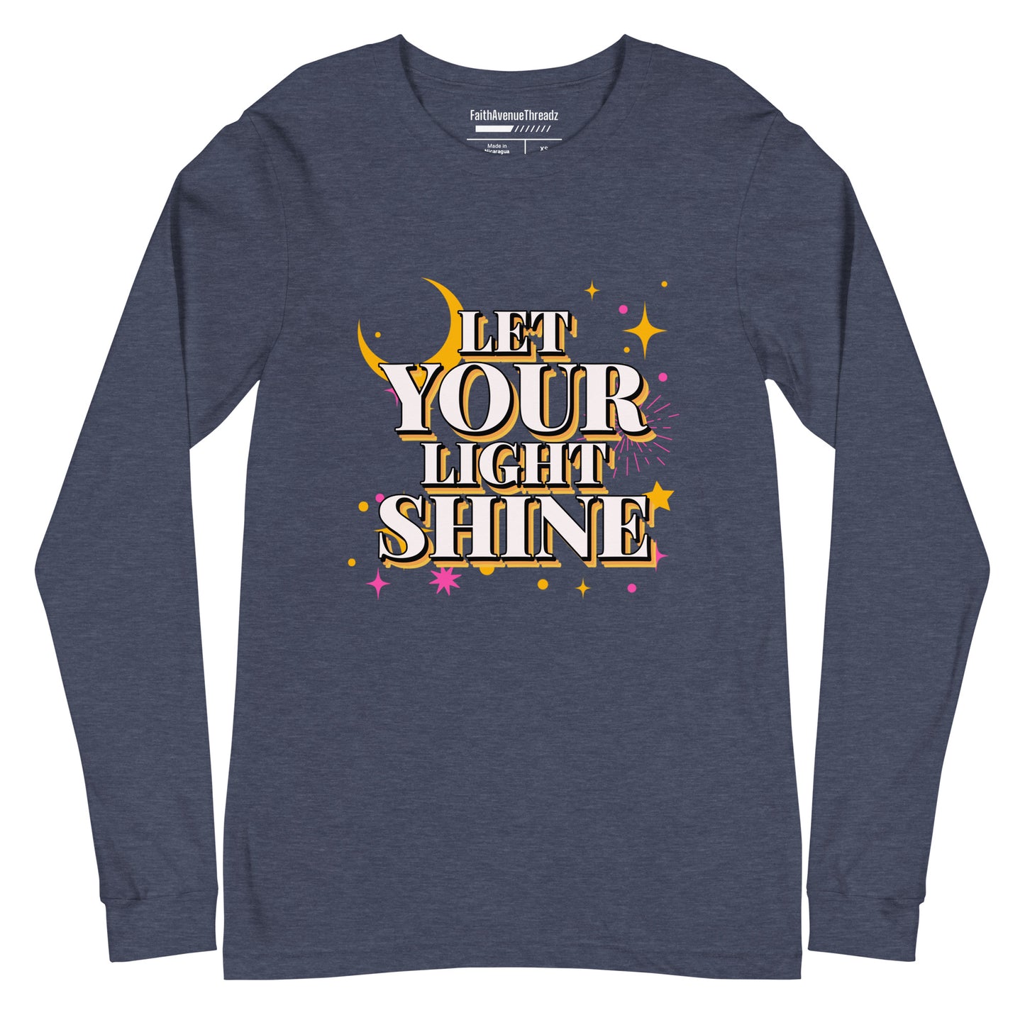 Let Your Light Shine Christian Long Sleeve Tee