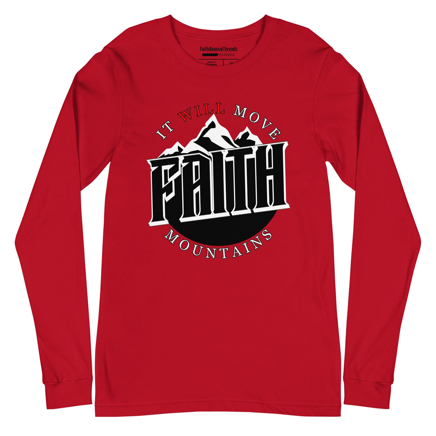 Faith Will Move Mountains Christian Long Sleeve Tee