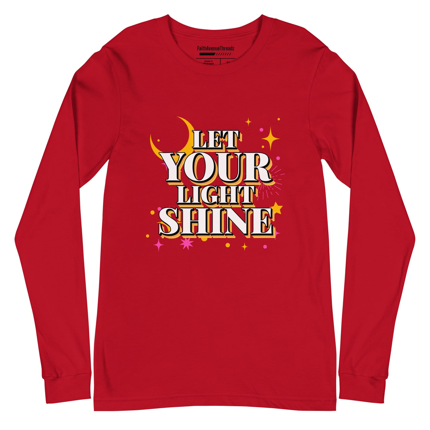 Let Your Light Shine Christian Long Sleeve Tee