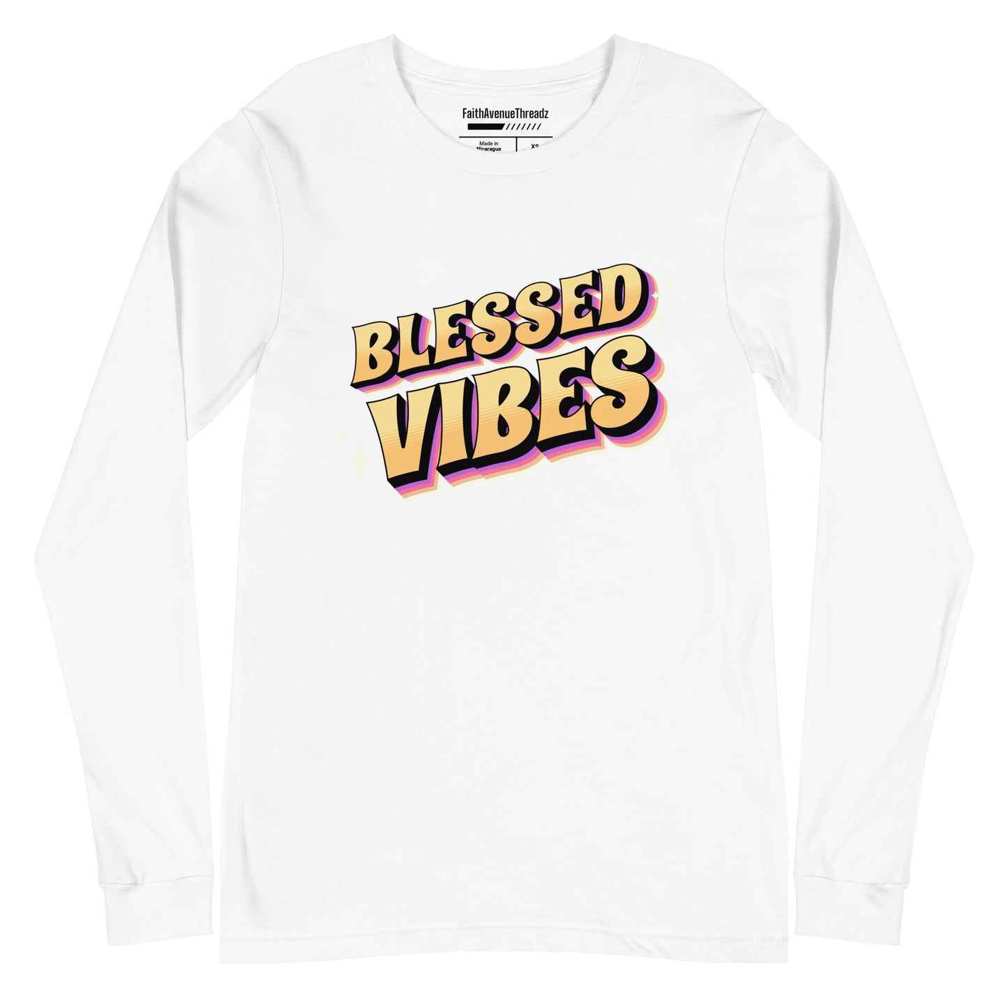 Blessed Vibes Christian Long Sleeve Tee