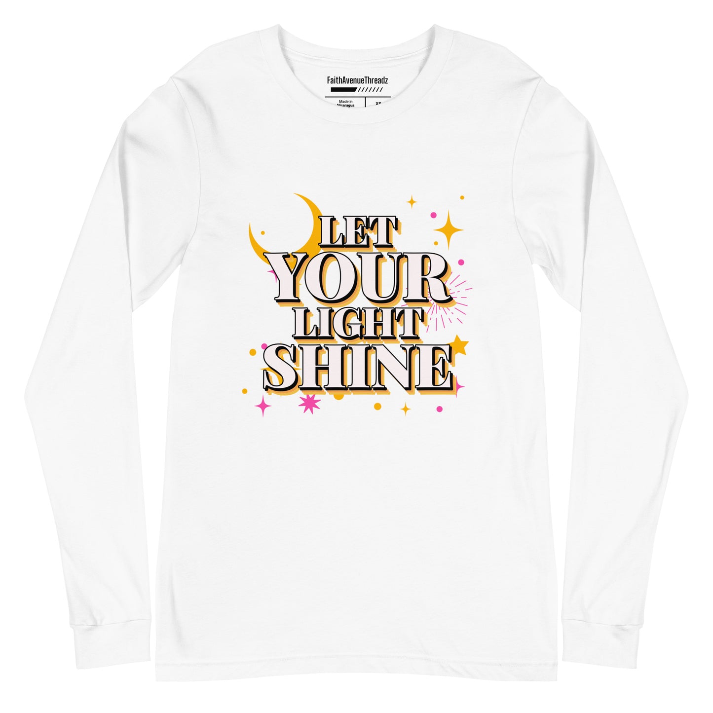 Let Your Light Shine Christian Long Sleeve Tee