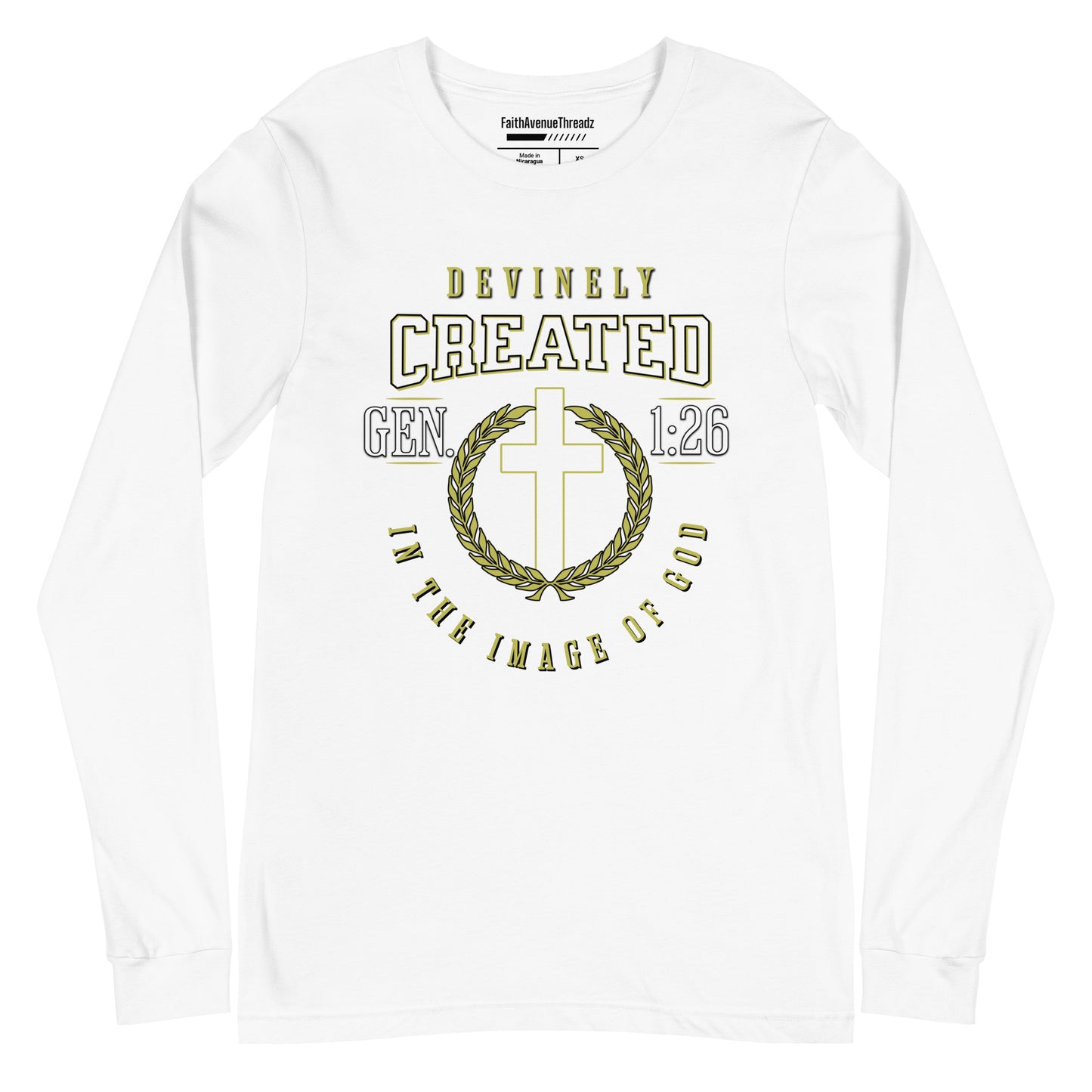 Created in God's Image Christian Long Sleeve Tee