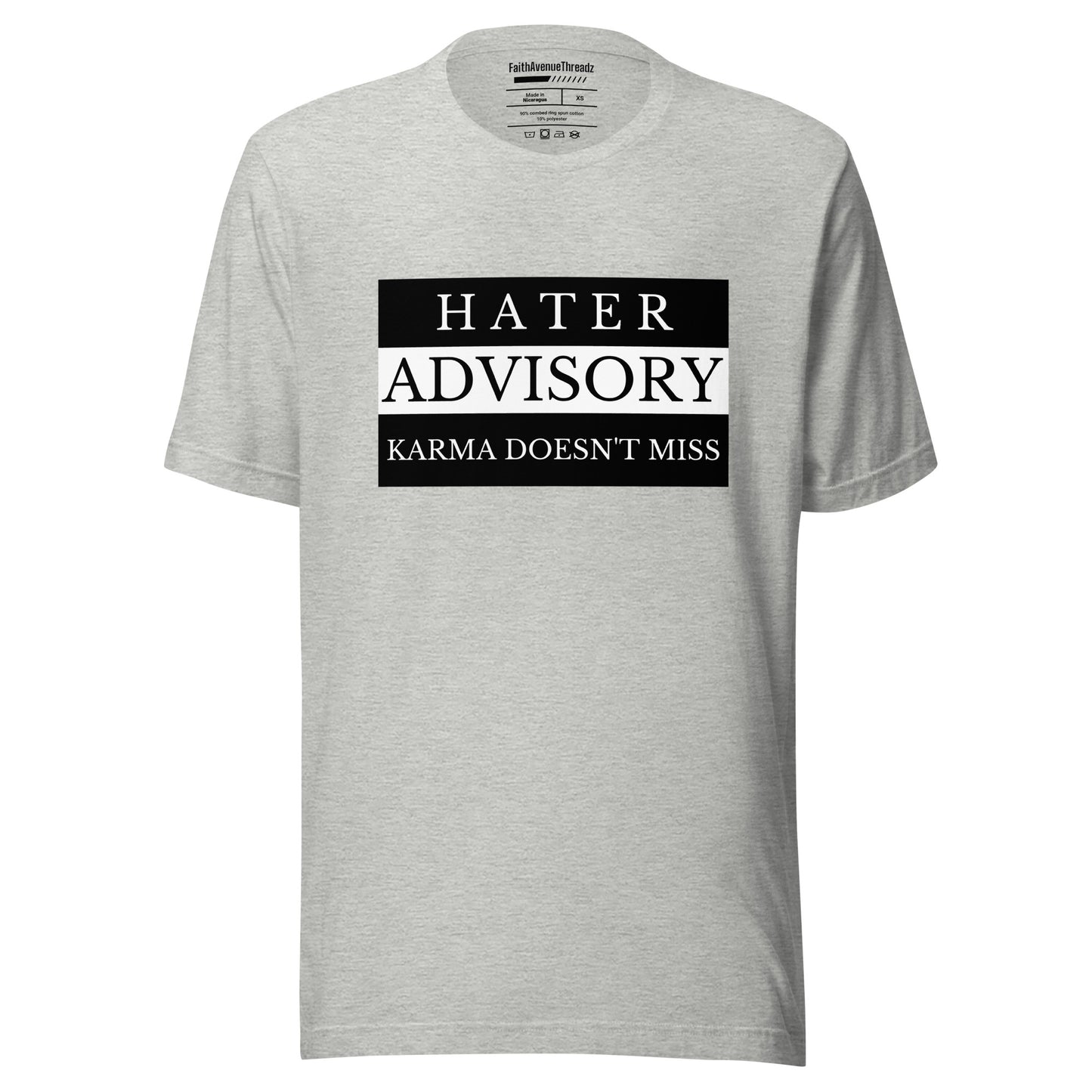 Hater Advisory Christian T-shirt