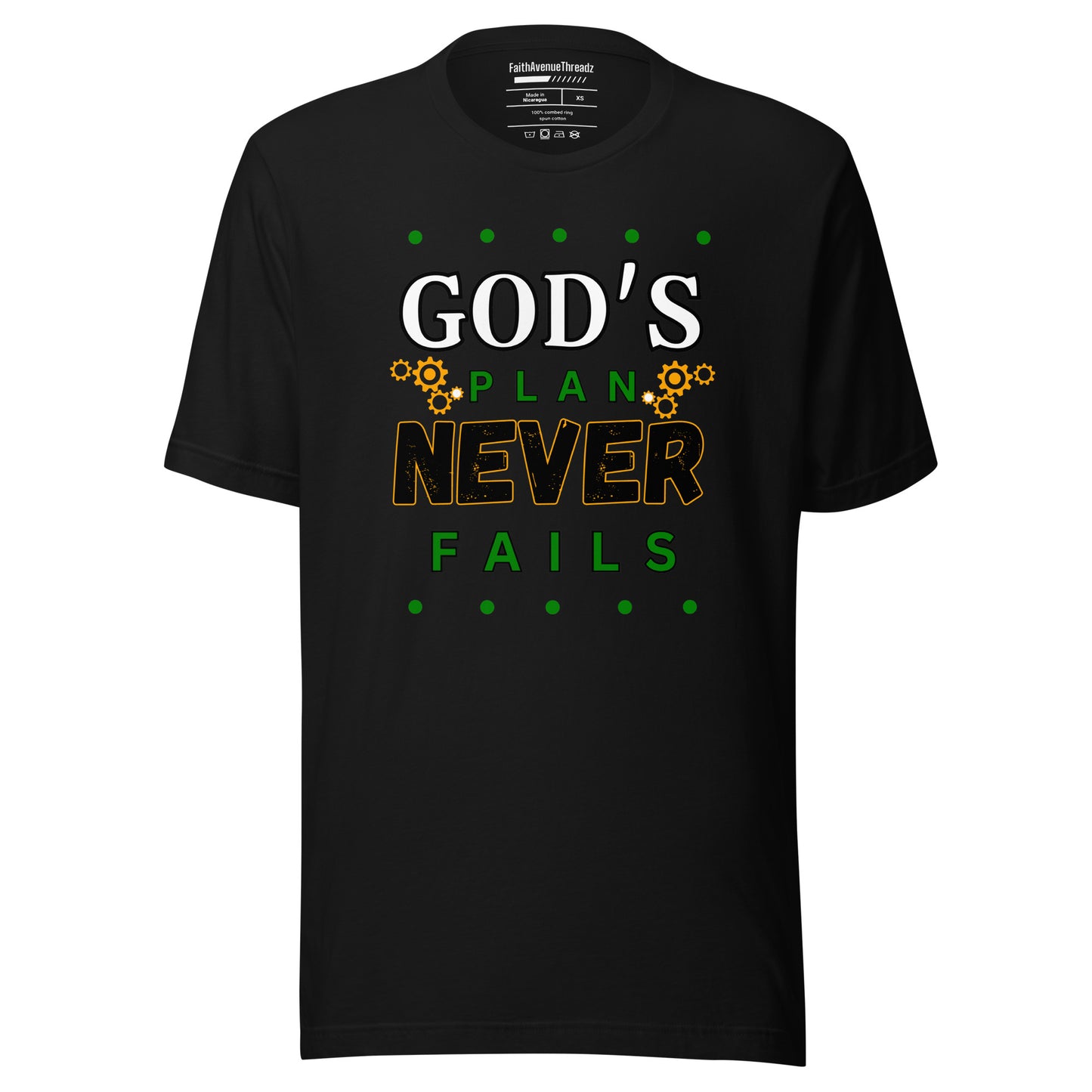 God's Plan Never Fails Christian T-shirt