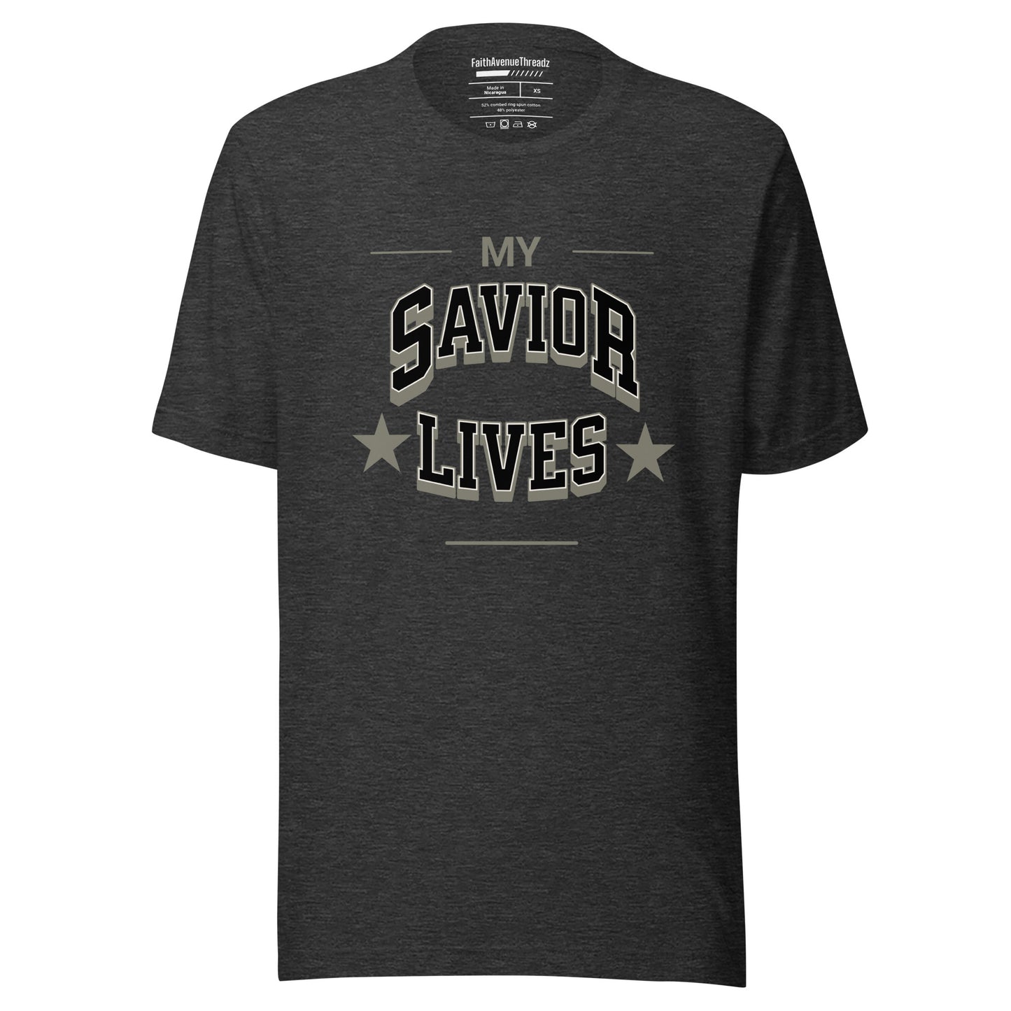 My Savior Lives Christian T-shirt