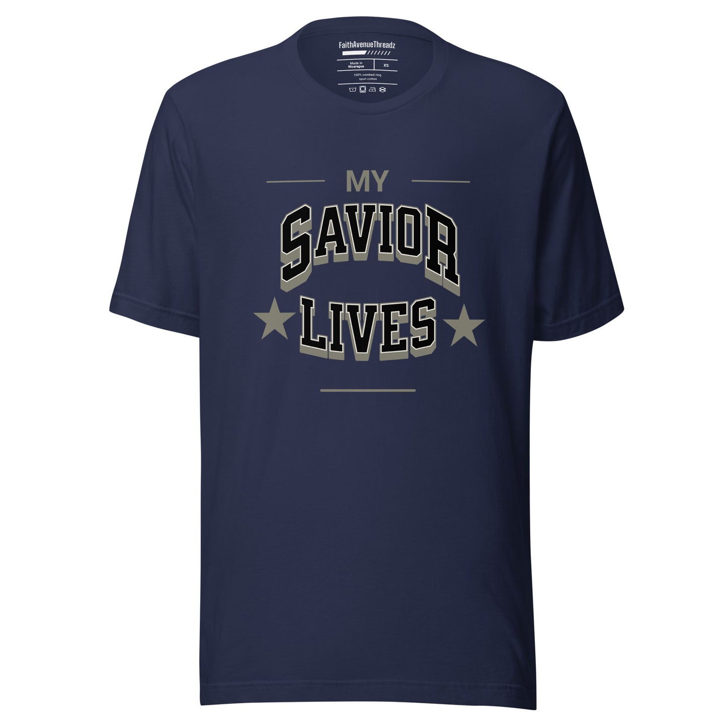 My Savior Lives Christian T-shirt