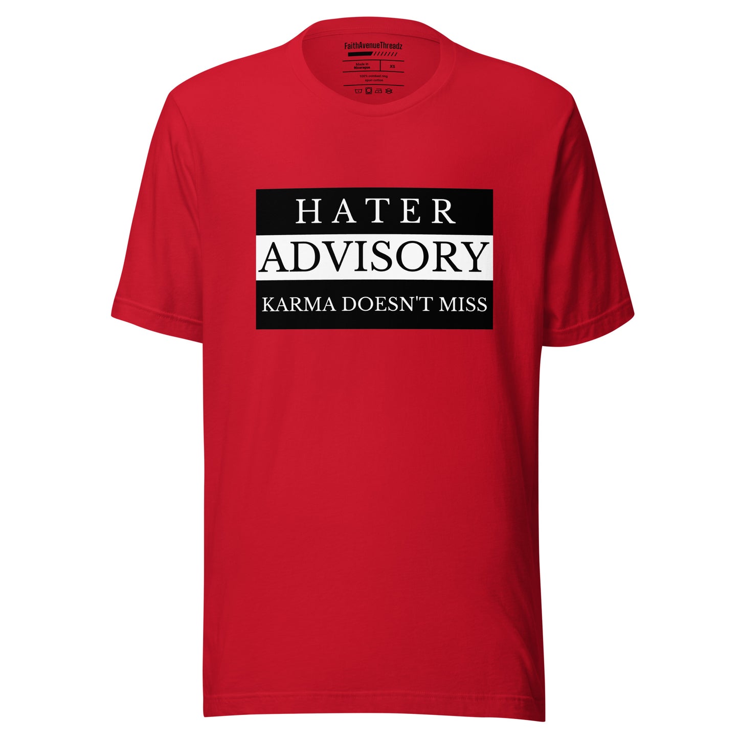 Hater Advisory Christian T-shirt