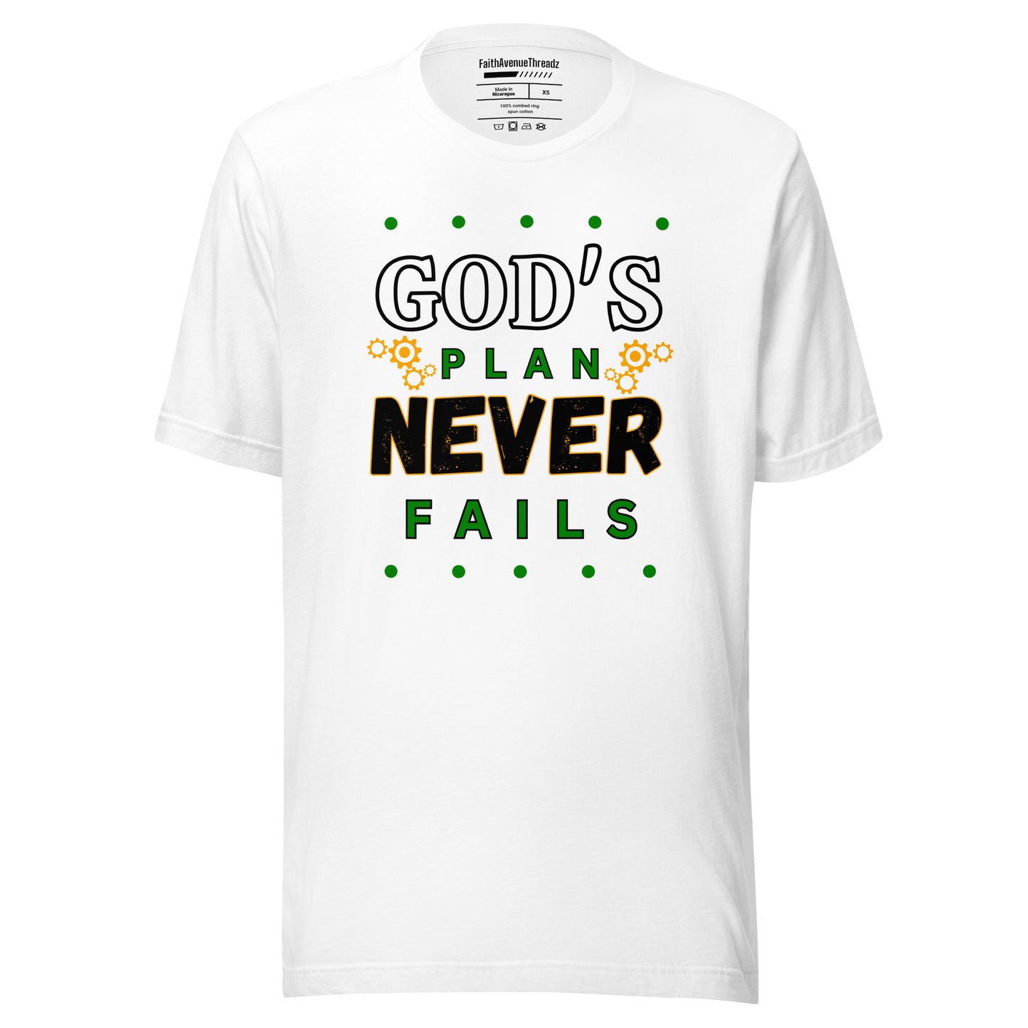 God's Plan Never Fails Christian T-shirt
