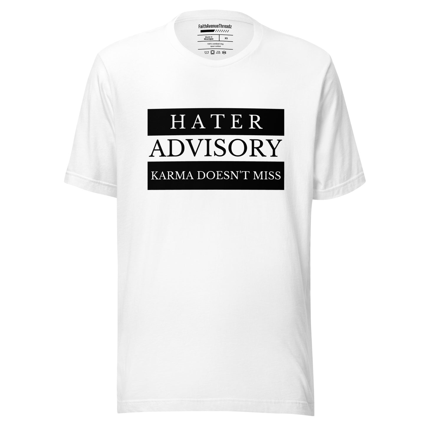 Hater Advisory Christian T-shirt