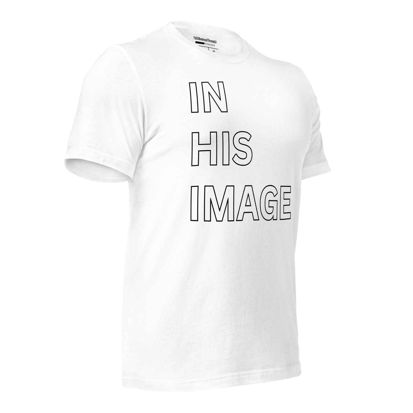 In His Image Christian T-shirt (F/B)