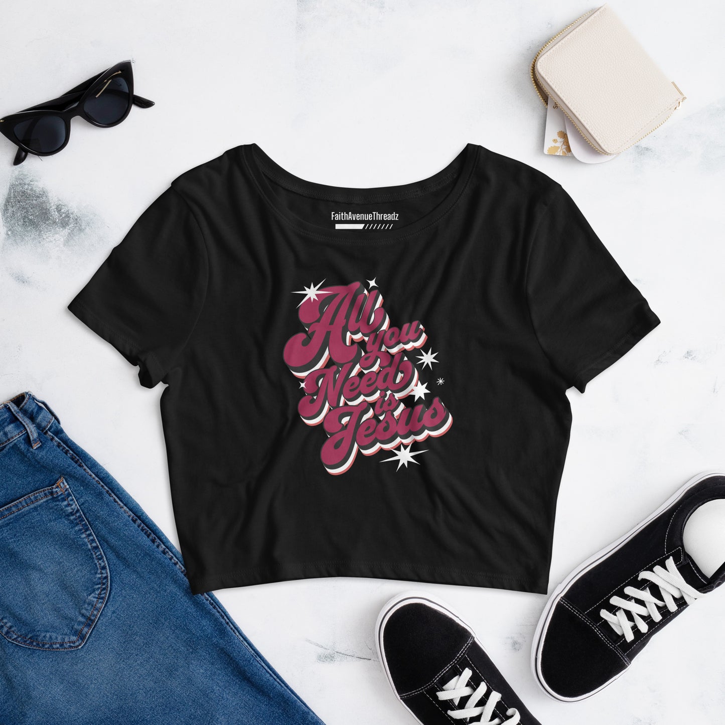 All You Need Is Jesus Christian Crop Top