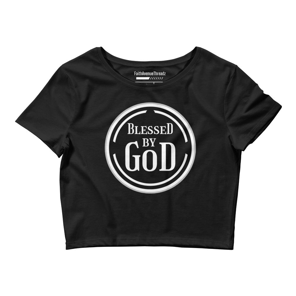Blessed By God Christian Crop Top