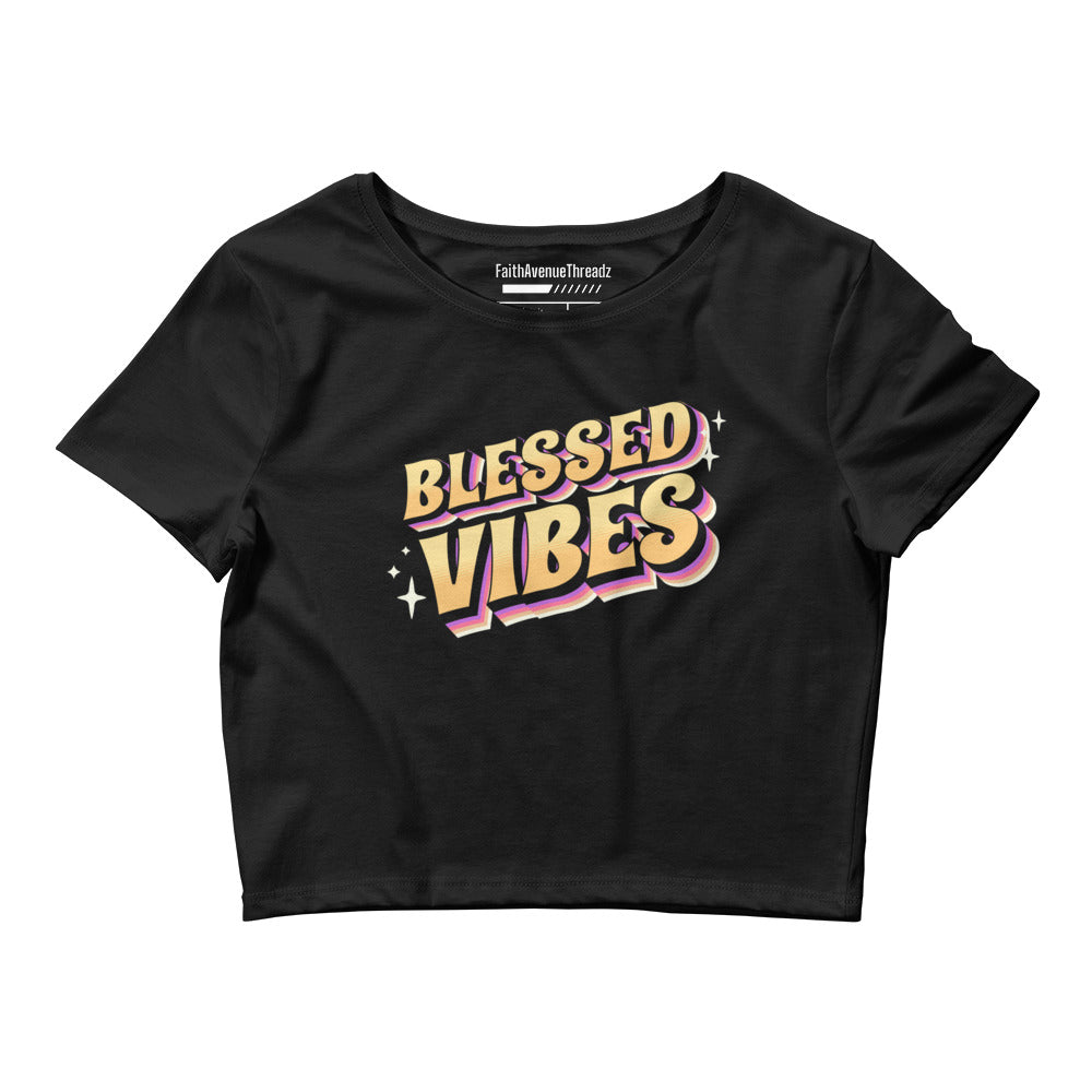 Blessed Vibes Christian Crop Top