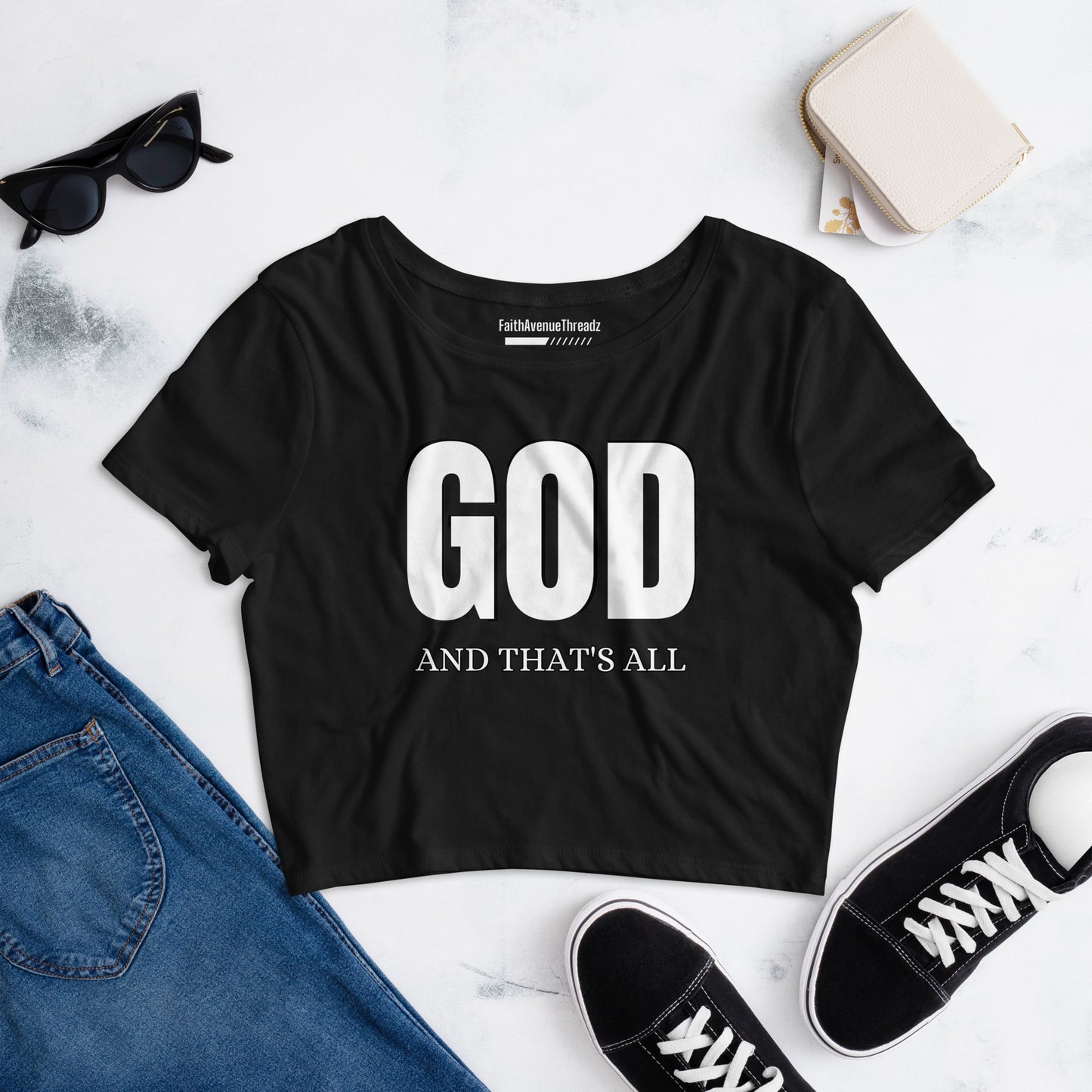 God And Thats All Christian Crop Top