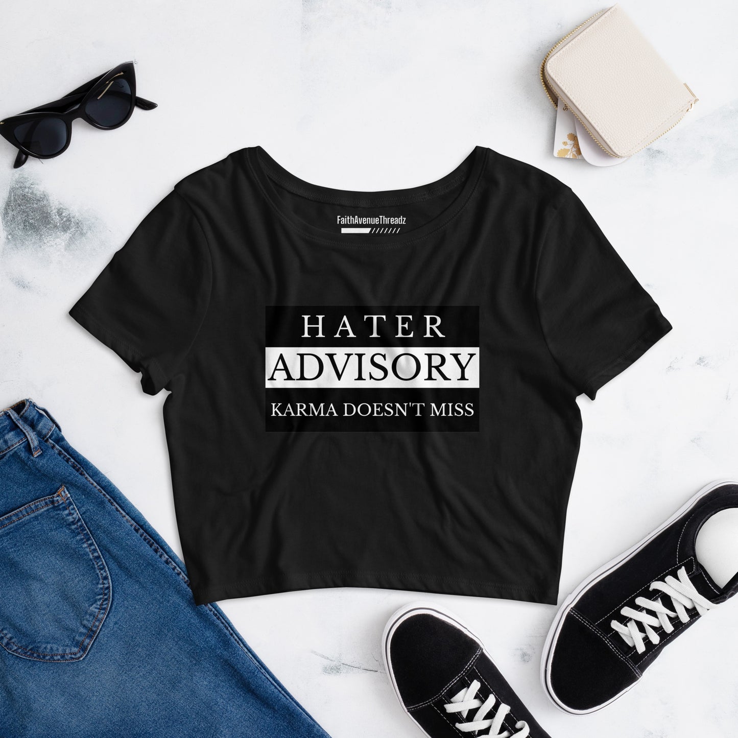 Hater Advisory Christian Crop Top