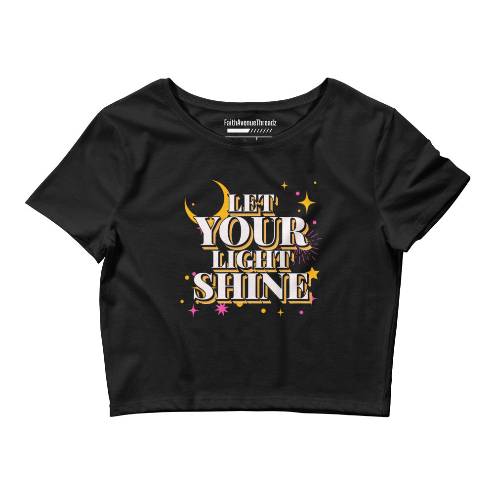 Let Your Light Shine Christian Crop Top