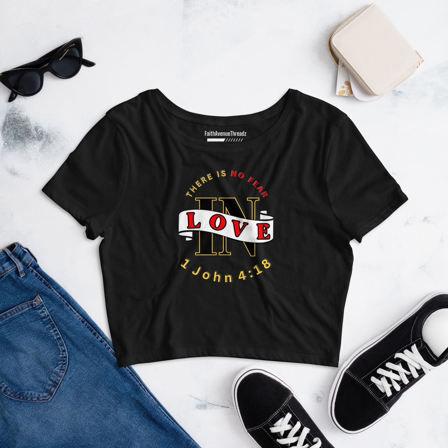 No Fear In Love Christian Crop Top