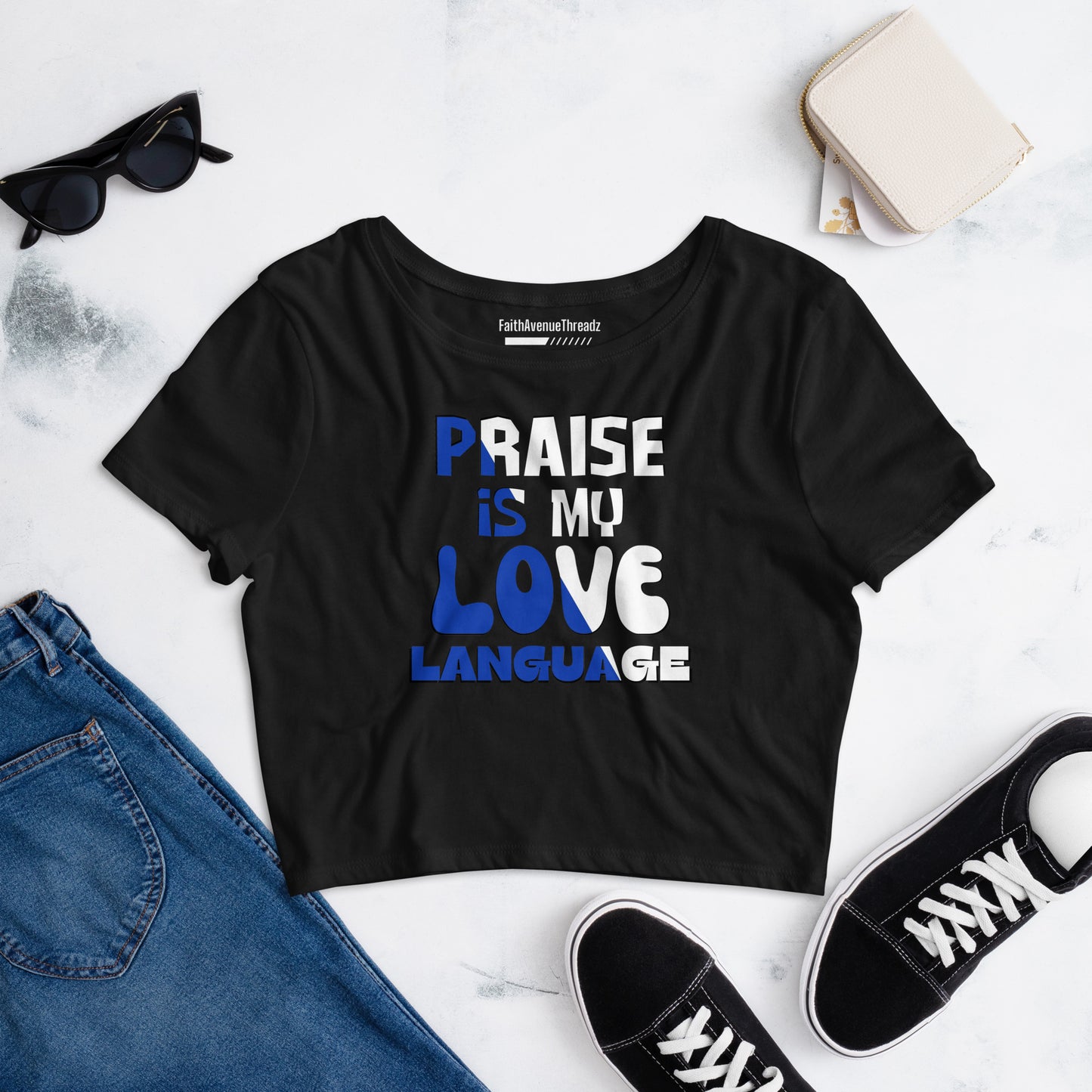 Praise Is My Love Language Christian Crop Top