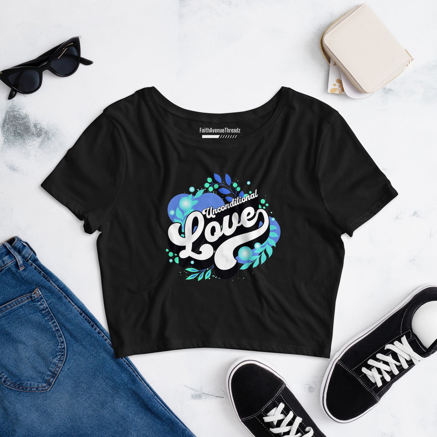 Unconditional Love Christian Crop Top