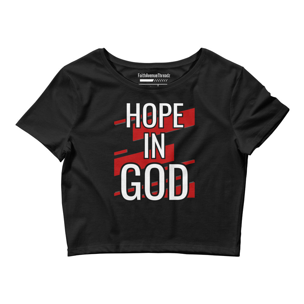Hope In God Christian Crop Tee