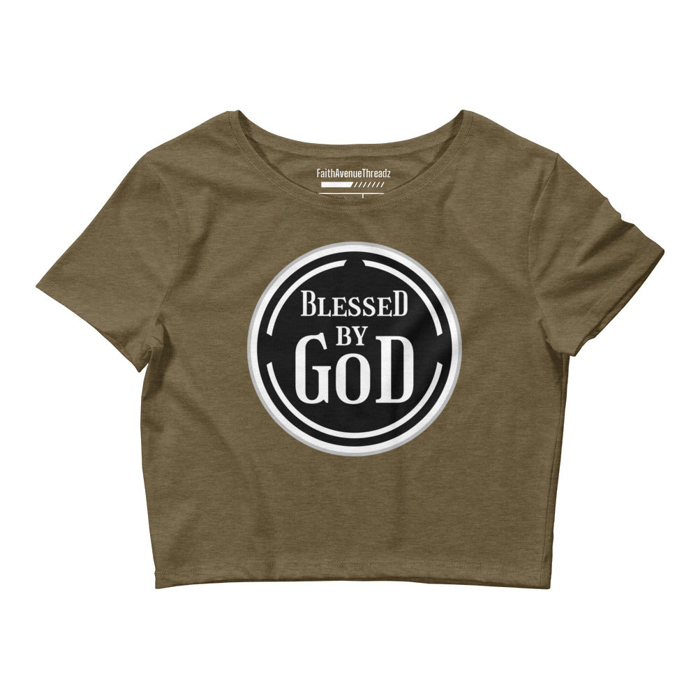 Blessed By God Christian Crop Top