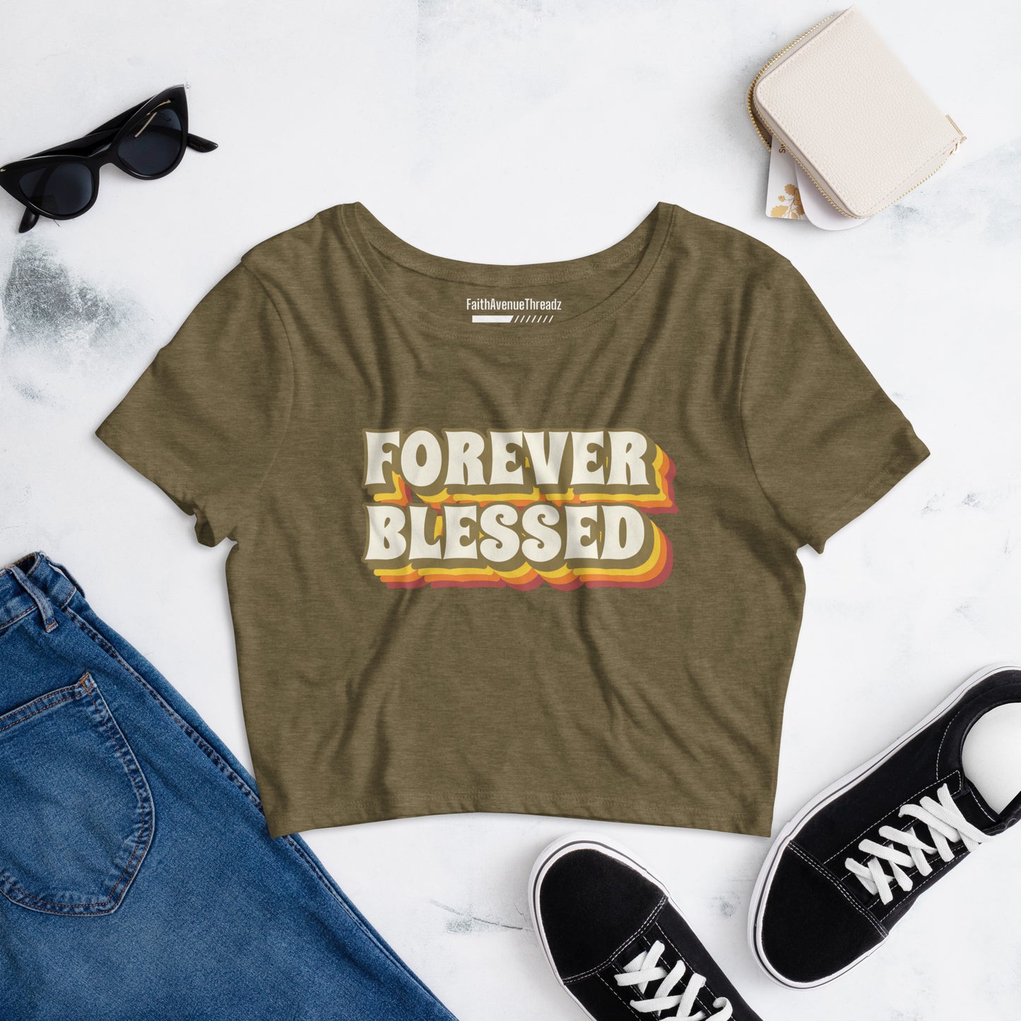 Forever Blessed Christian Crop Top