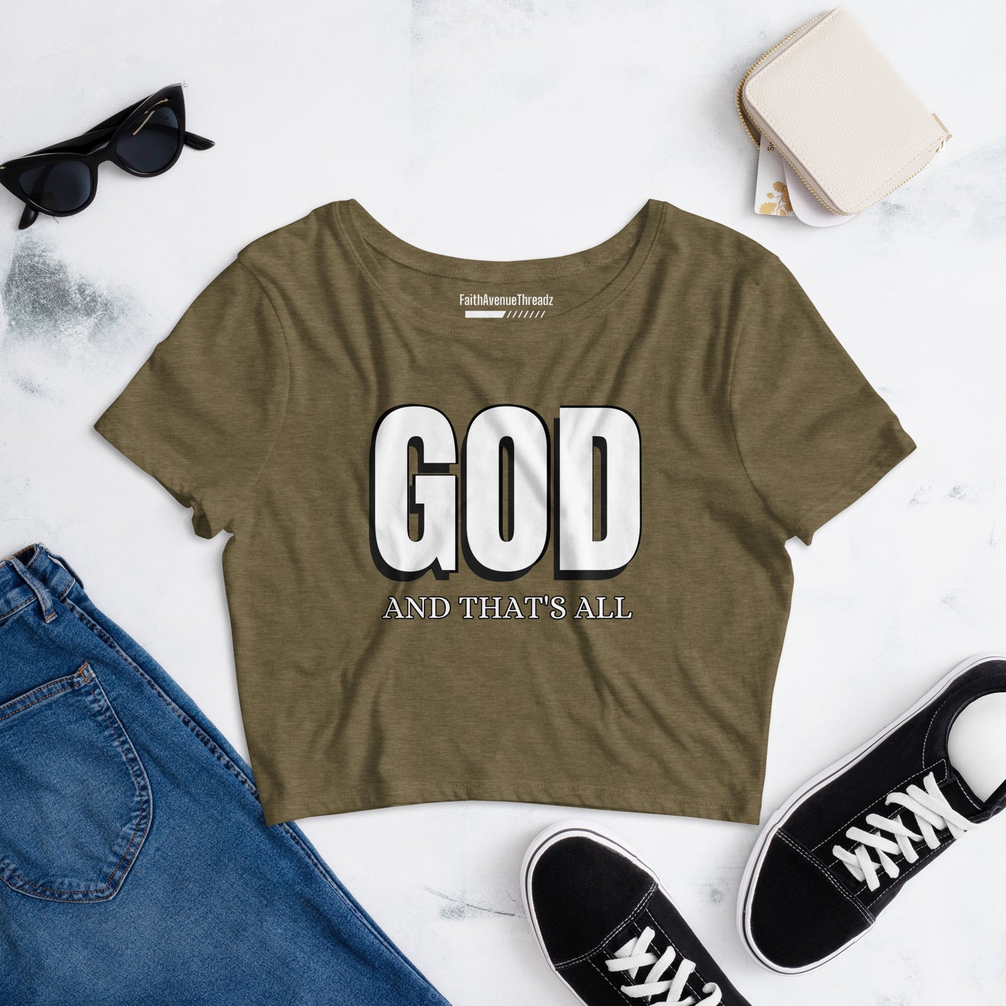 God And Thats All Christian Crop Top