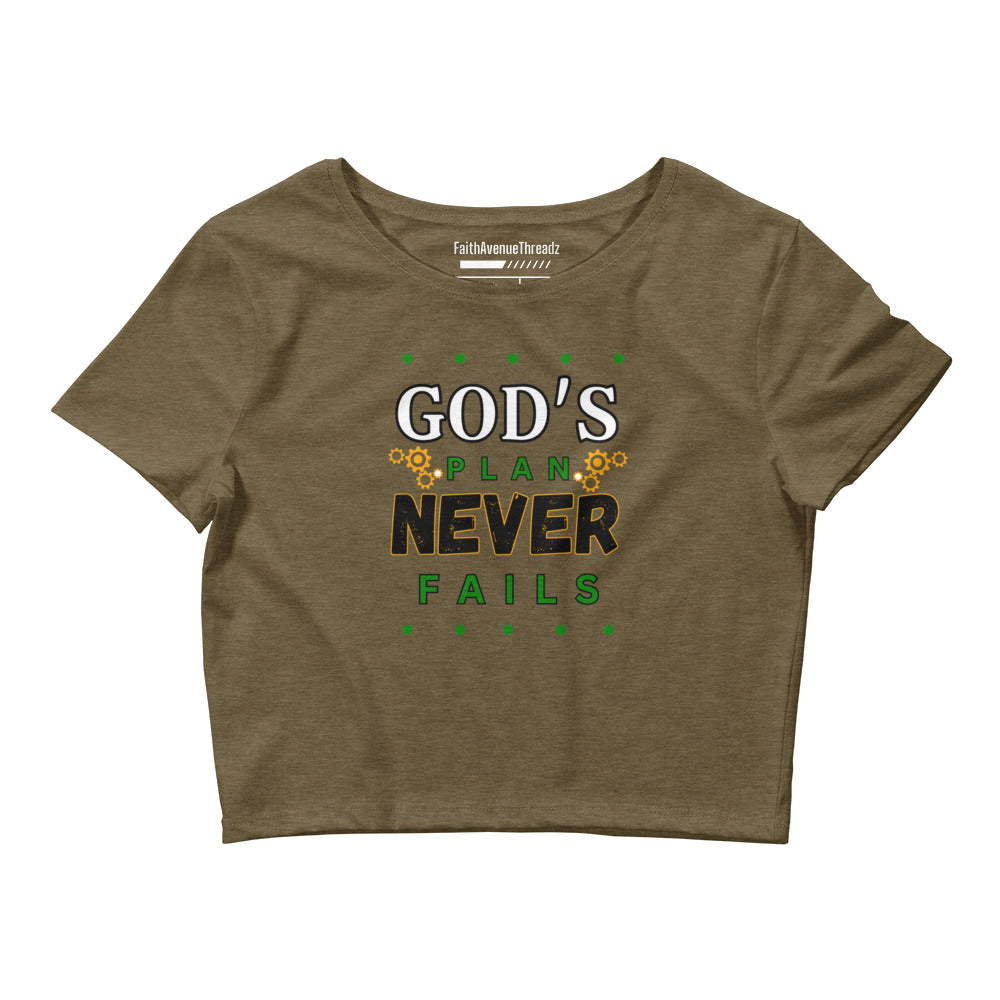 God's Plan Never Fails Christian Crop Top