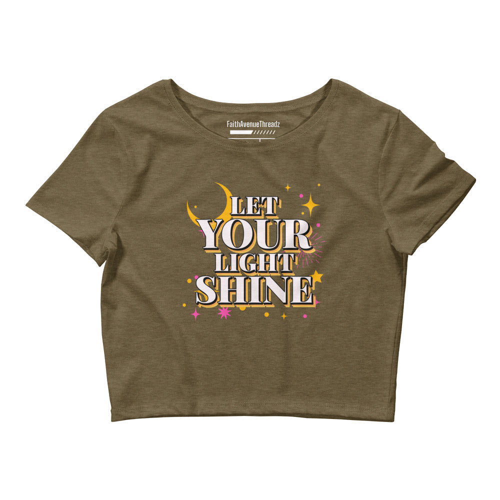Let Your Light Shine Christian Crop Top
