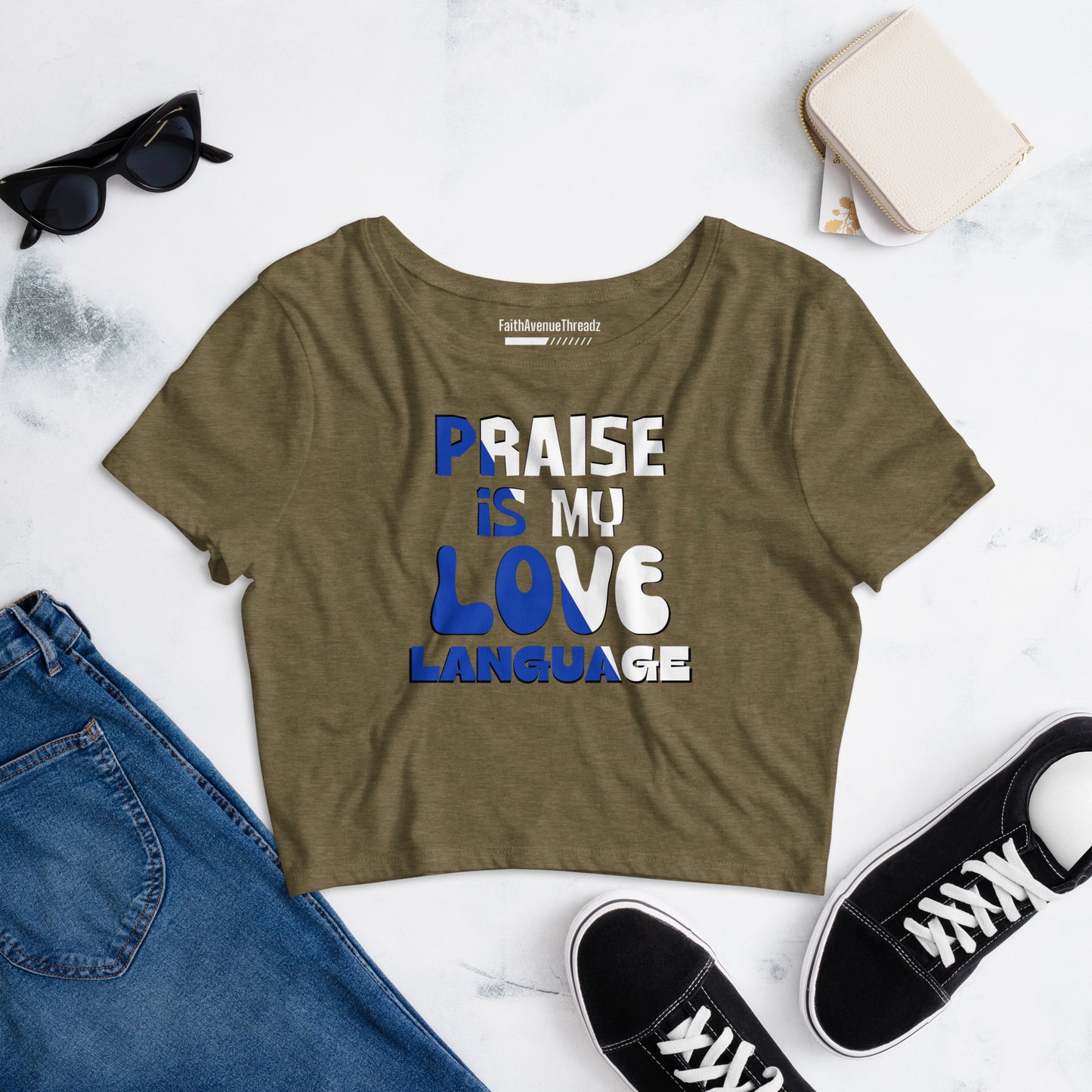 Praise Is My Love Language Christian Crop Top