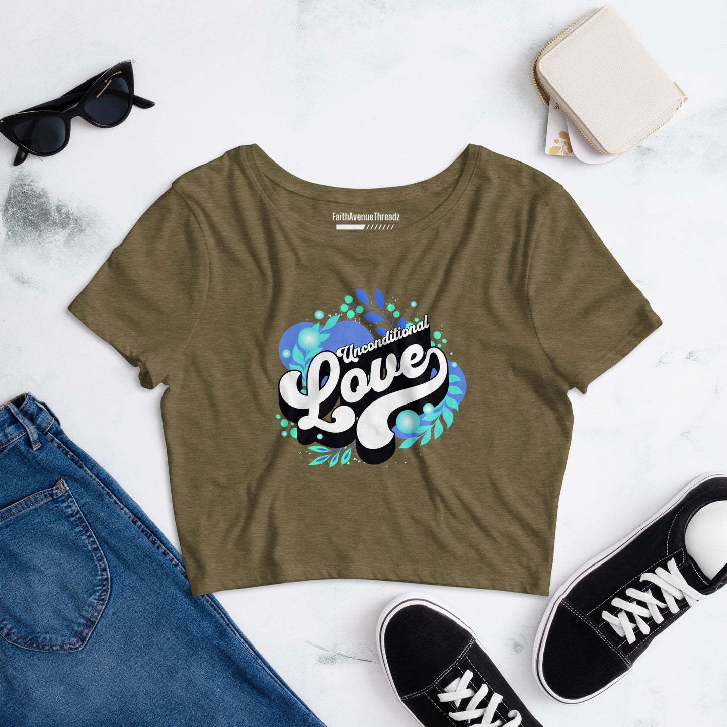 Unconditional Love Christian Crop Top