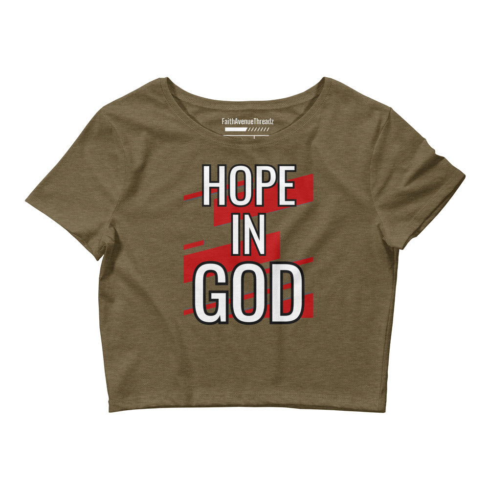Hope In God Christian Crop Tee