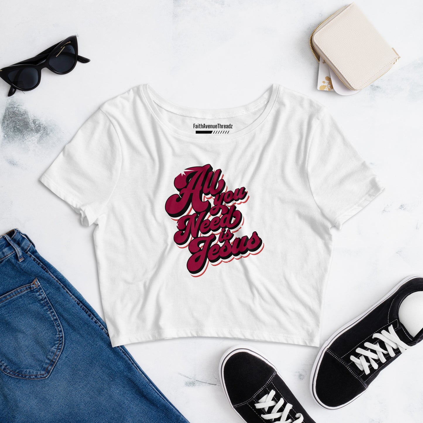 All You Need Is Jesus Christian Crop Top