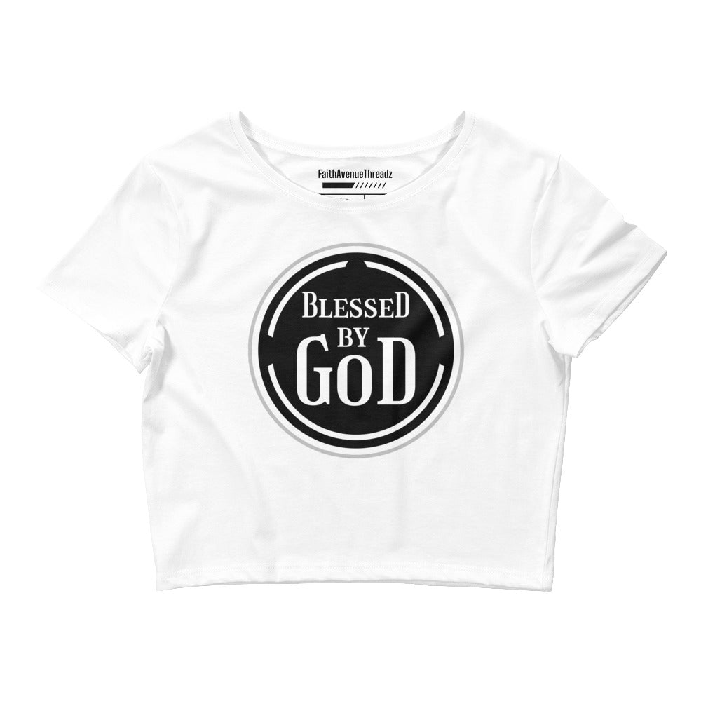 Blessed By God Christian Crop Top