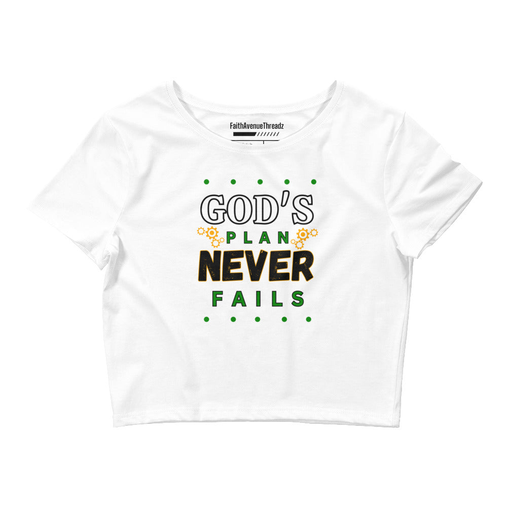 God's Plan Never Fails Christian Crop Top