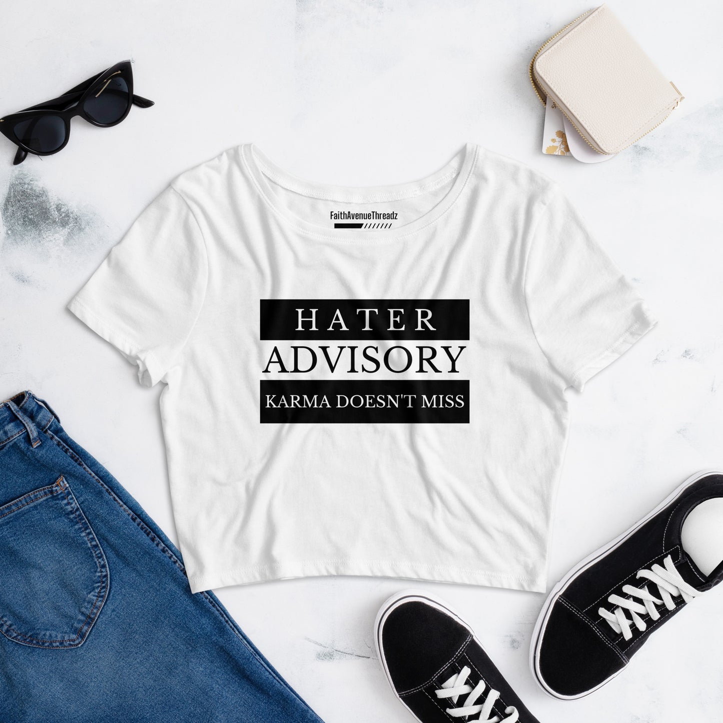 Hater Advisory Christian Crop Top