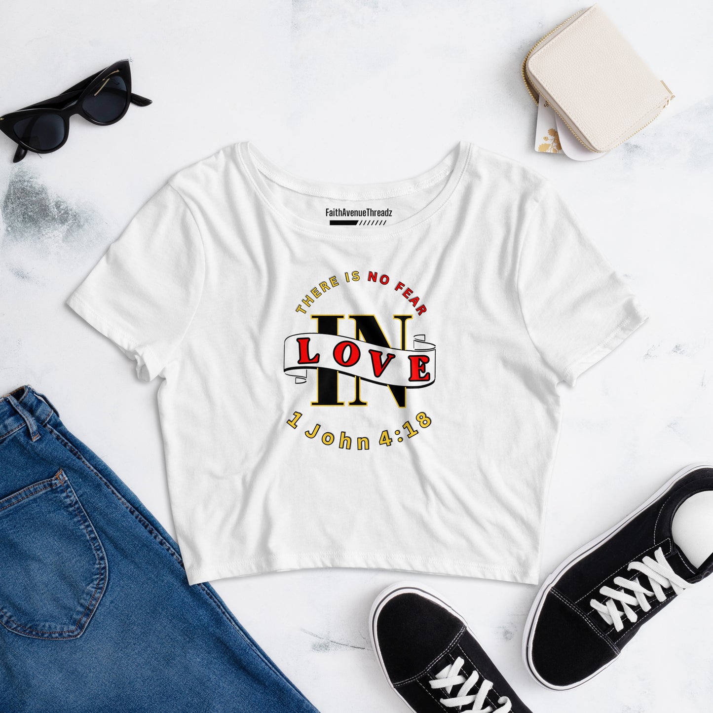 No Fear In Love Christian Crop Top
