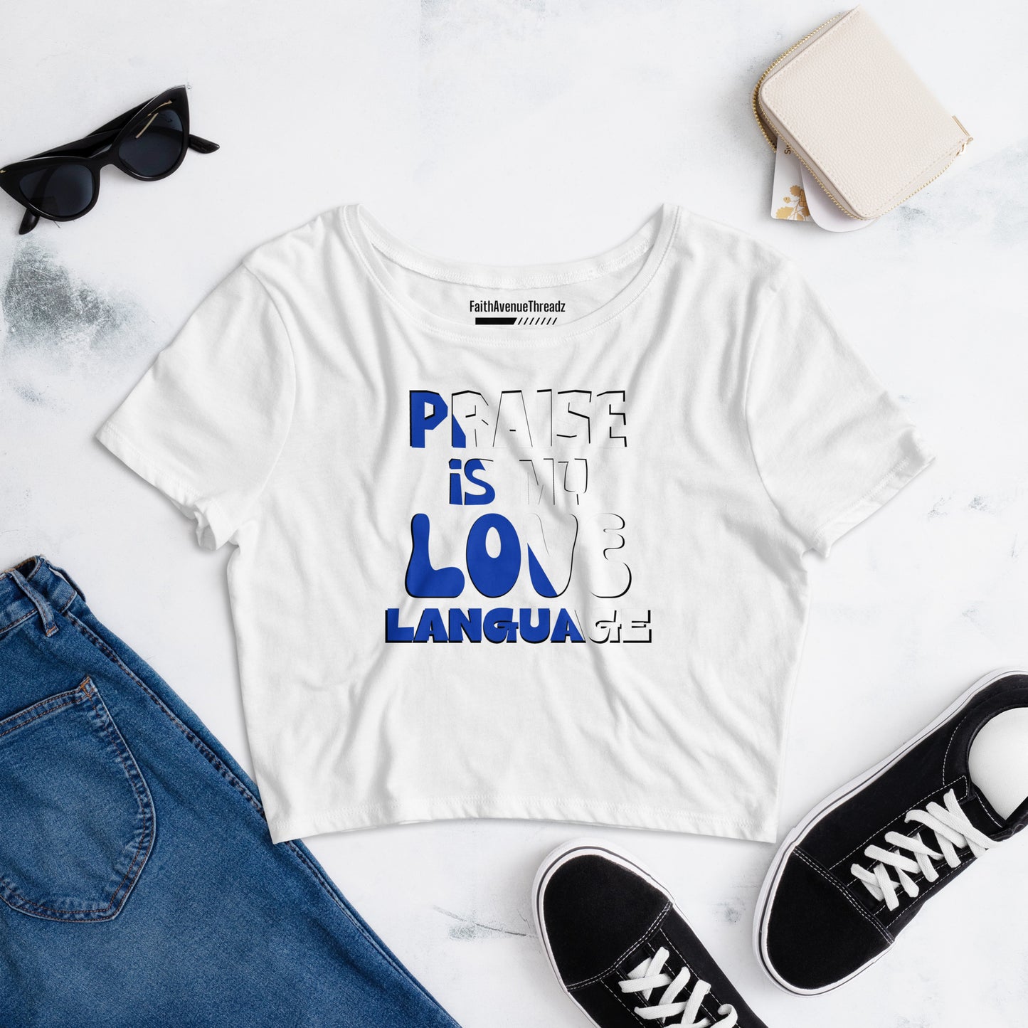 Praise Is My Love Language Christian Crop Top