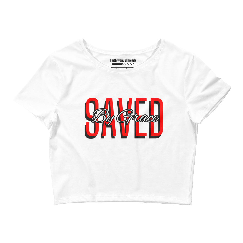 Saved By Grace Christian Crop Top