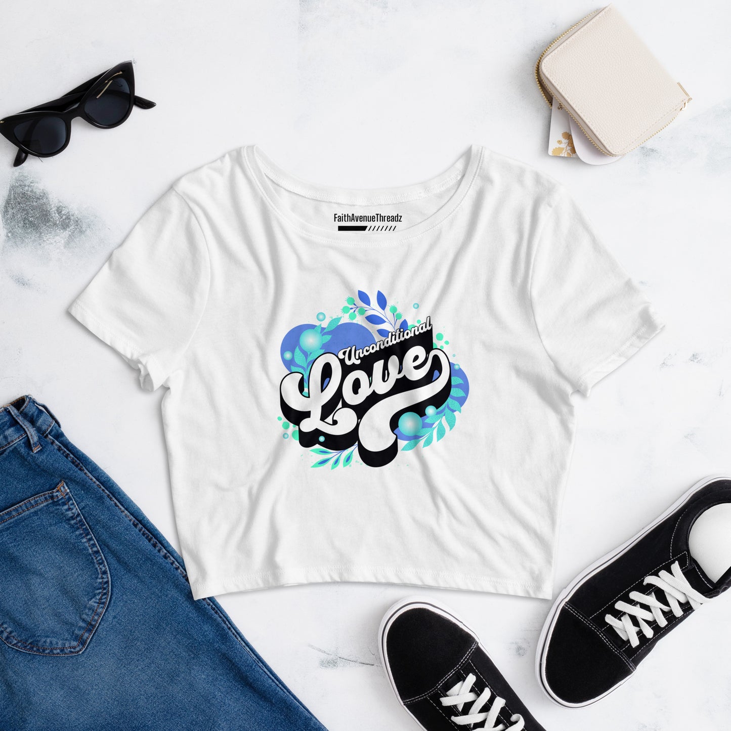 Unconditional Love Christian Crop Top